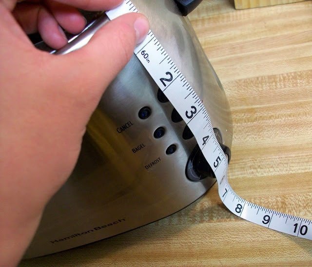 measure toaster cover