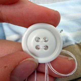 how to sew a button on pants