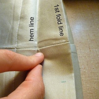 fold on the hem line