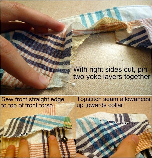 FREE PATTERN: Man's Shirt Baby Romper