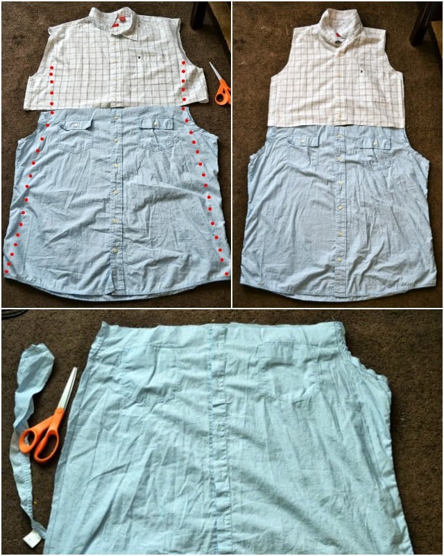 Men's Shirt Dress Refashion Tutorial