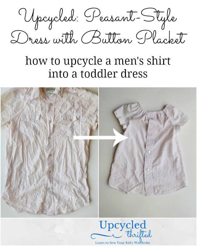 How to Upcycle: Baby Peasant-Style Dress with Button Placket // DIY Sew