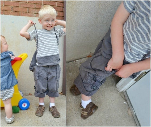 How to Upcycle: Cargo Pants to Little Boys Pants // DIY Sew