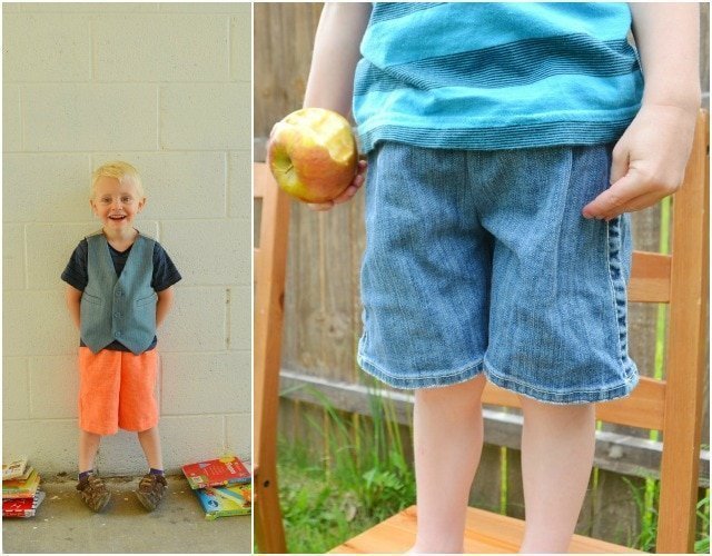 How to Upcycle: Denim Shorts for Kids // DIY Sew