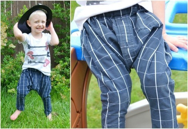 How to Upcycle: Two Kid Pants From One Shirt // DIY Sew