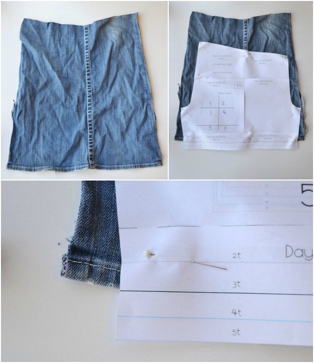 upcycle denim shorts