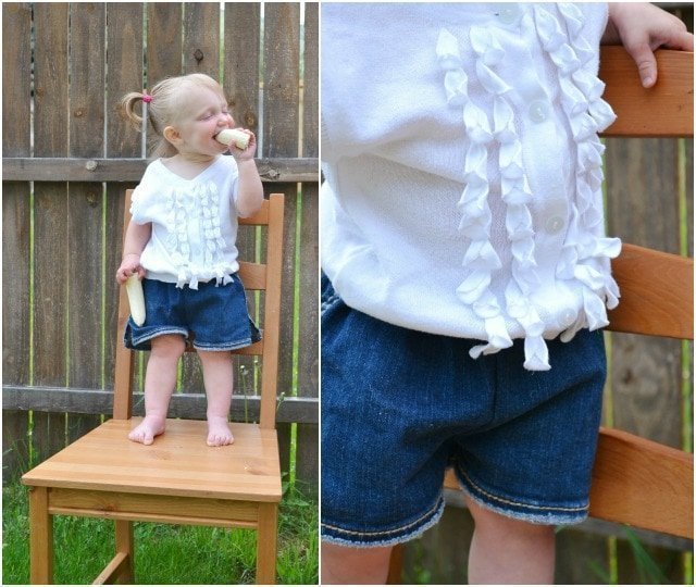 How to Upcycle: Baby Cap Sleeve Cardigan // DIY Sew