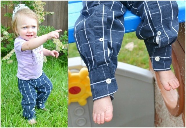 How to Upcycle: Two Kid Pants From One Shirt // DIY Sew