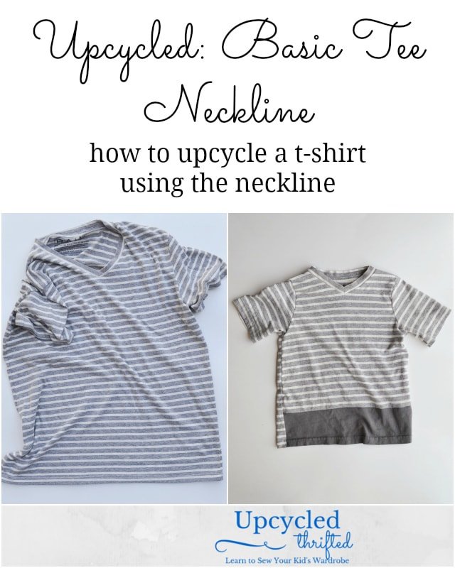 How to Upcycle: Kid Basic Tee Neckline // DIY Sew