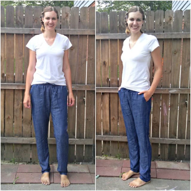 How to Make Denim Joggers Using the Hudson Pants Pattern