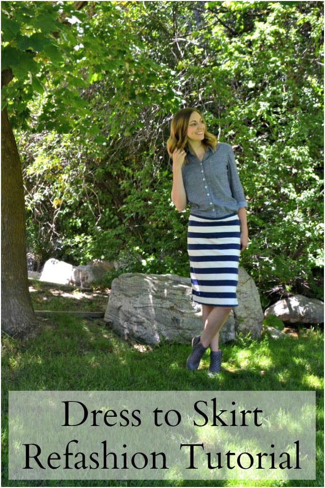 How to Refashion a Dress into a Skirt