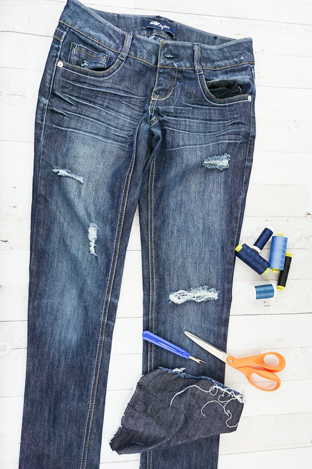 mend hole jeans supplies