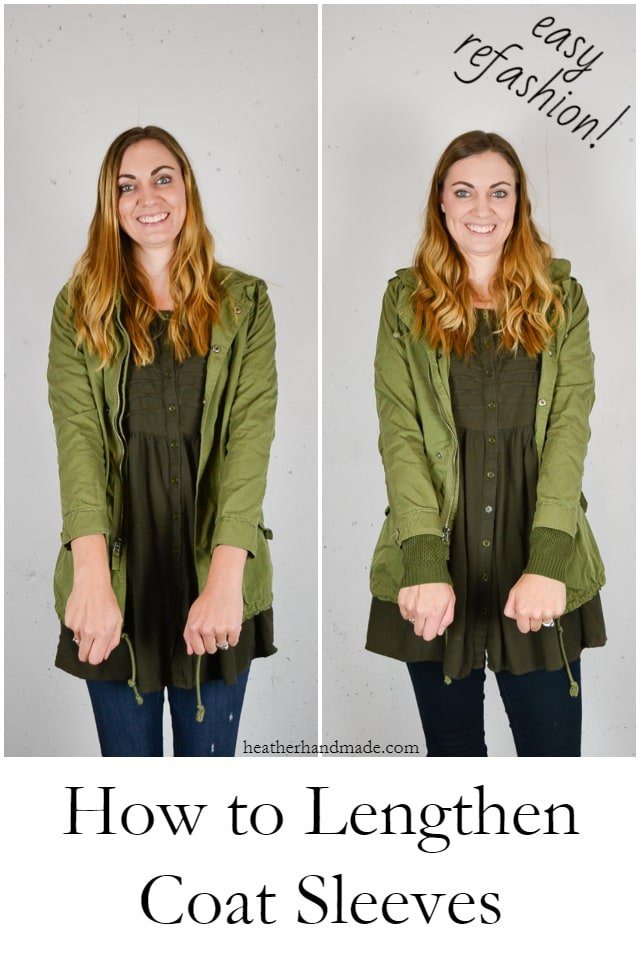 How to Lengthen Jacket Sleeves // heatherhandmade.com