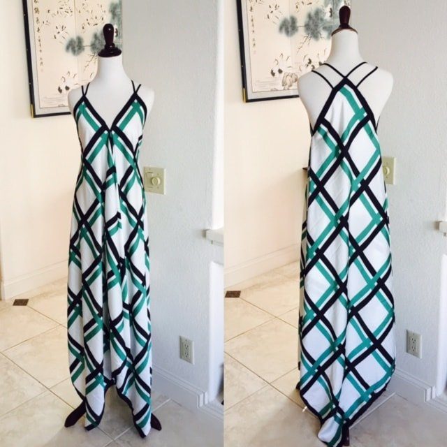 turn scarves into a maxi dress