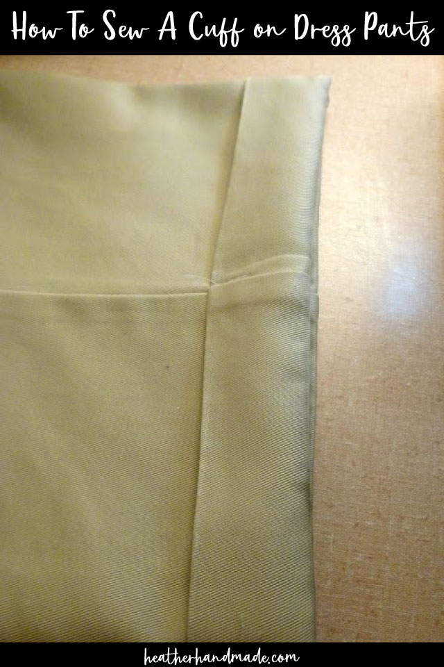 How to Hem Trousers with a Cuffed Hem. 