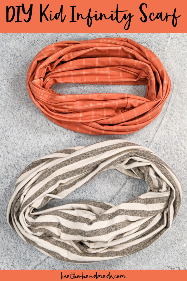 DIY kid infinity scarf