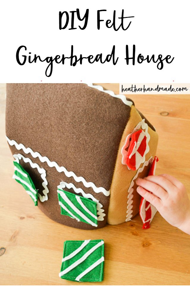 felt gingerbread house diy