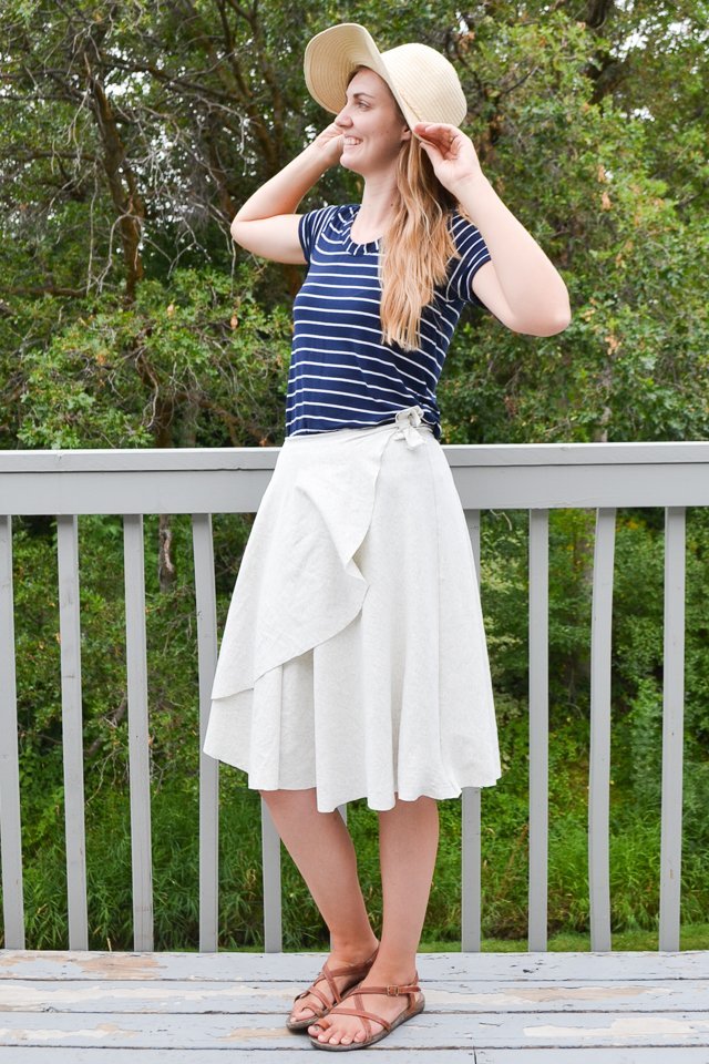 DIY One Seam Wrap Skirt + Free Pattern • Heather Handmade