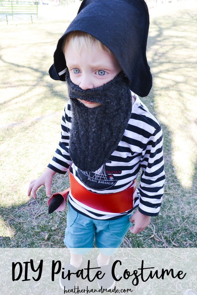 Easy Diy Pirate Costume Heather Handmade - Diy Toddler Pirate Costume