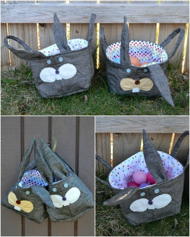 Handmade Easter Bunny Baskets // heatherhandmade.com