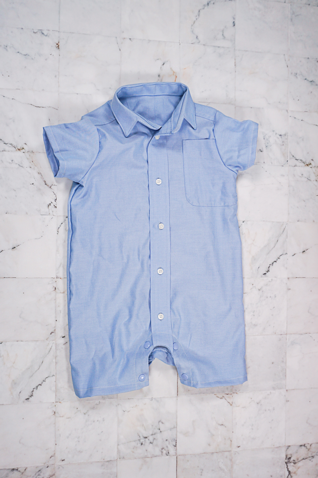 make men's shirt into baby romper