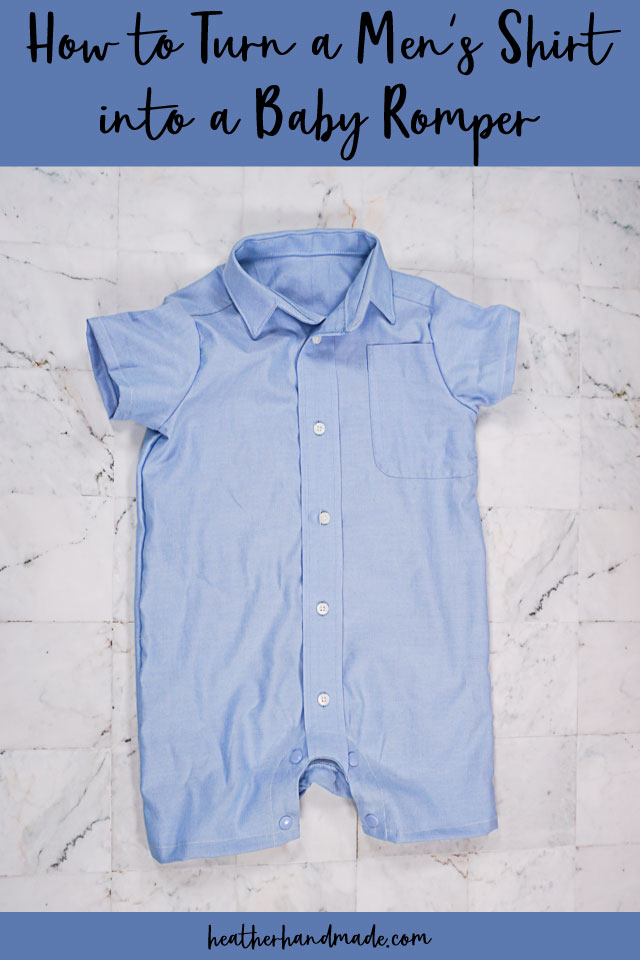 make men's shirt into baby romper