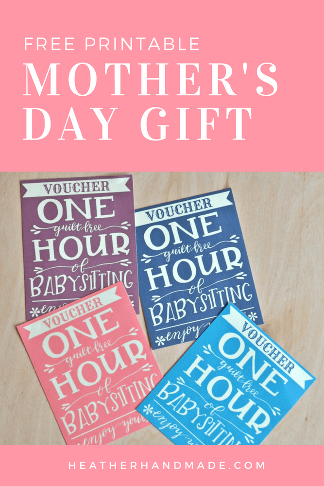 Free Mother's Day Gift Printable // heatherhandmade.com