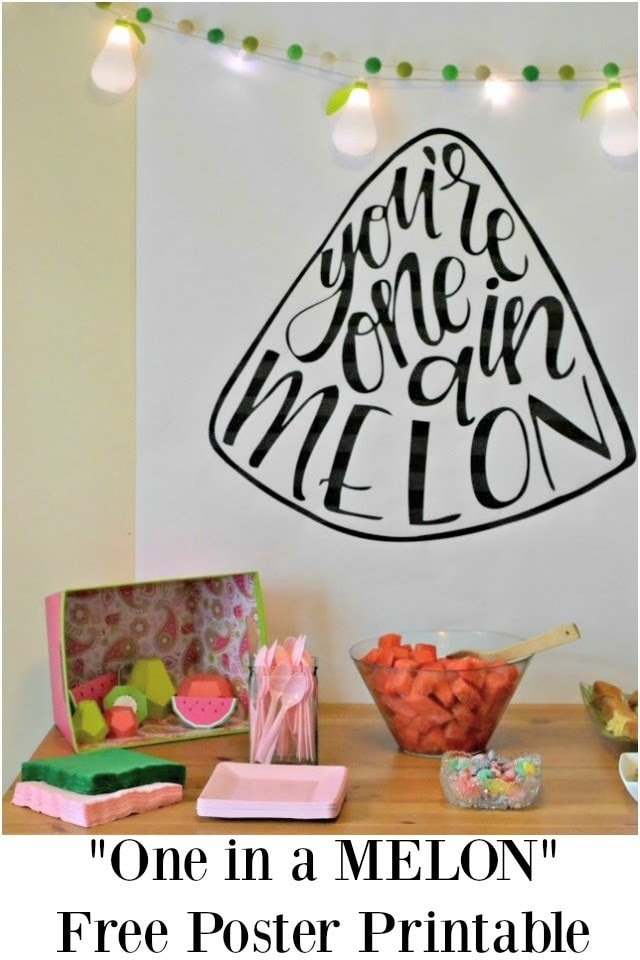 “One in a MELON” Party with Free Watermelon Printable