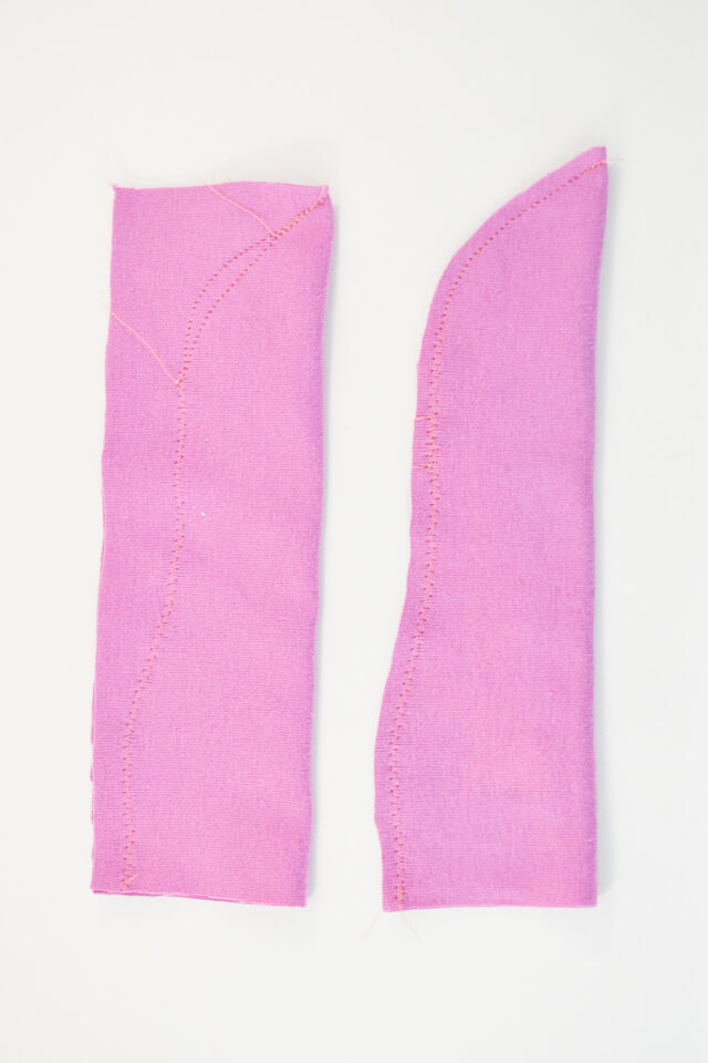 sew two cuffs into tie shapes