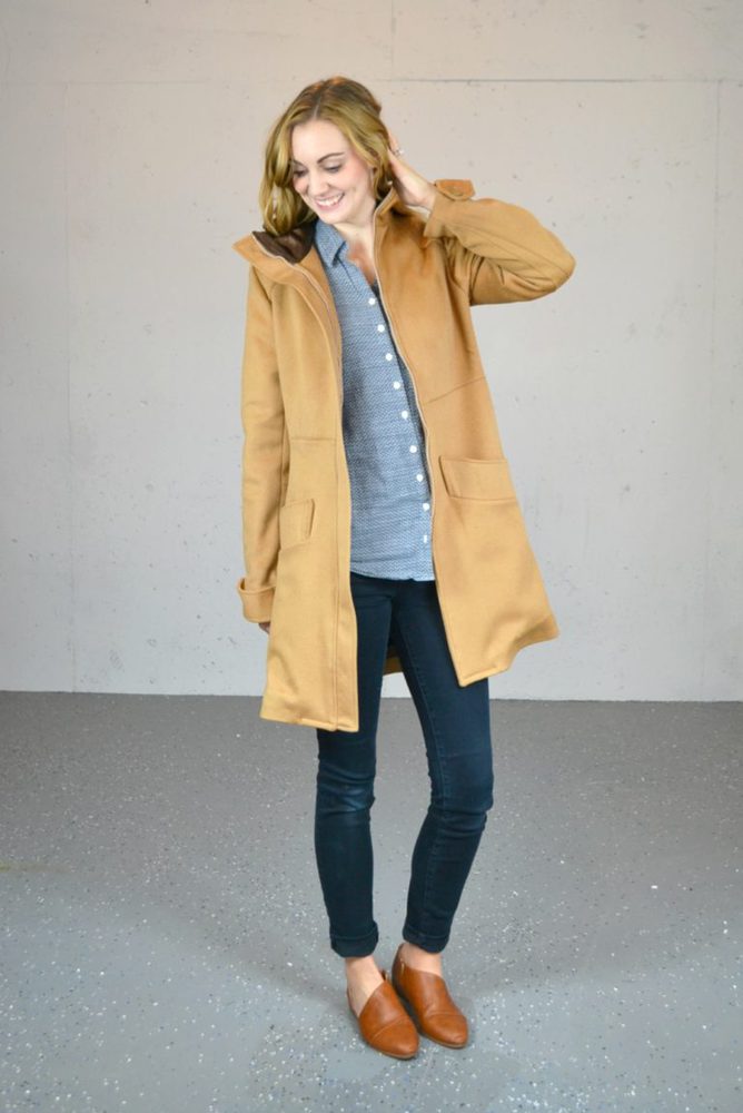 Refashioned Coat with the Pepernoot Coat Pattern