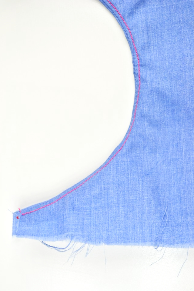 understitch a curved seam