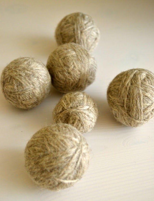 DIY Dryer Balls with Wool Yarn