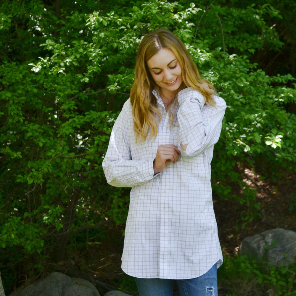 Button Up Shirt Refashion Tutorial // heatherhandmade.com