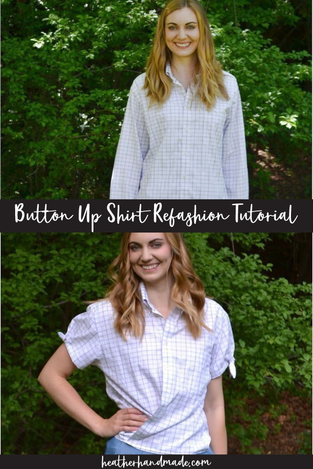 Button Up Shirt Refashion Tutorial