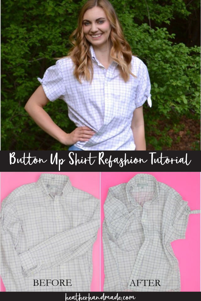 Button Up Shirt Refashion Tutorial
