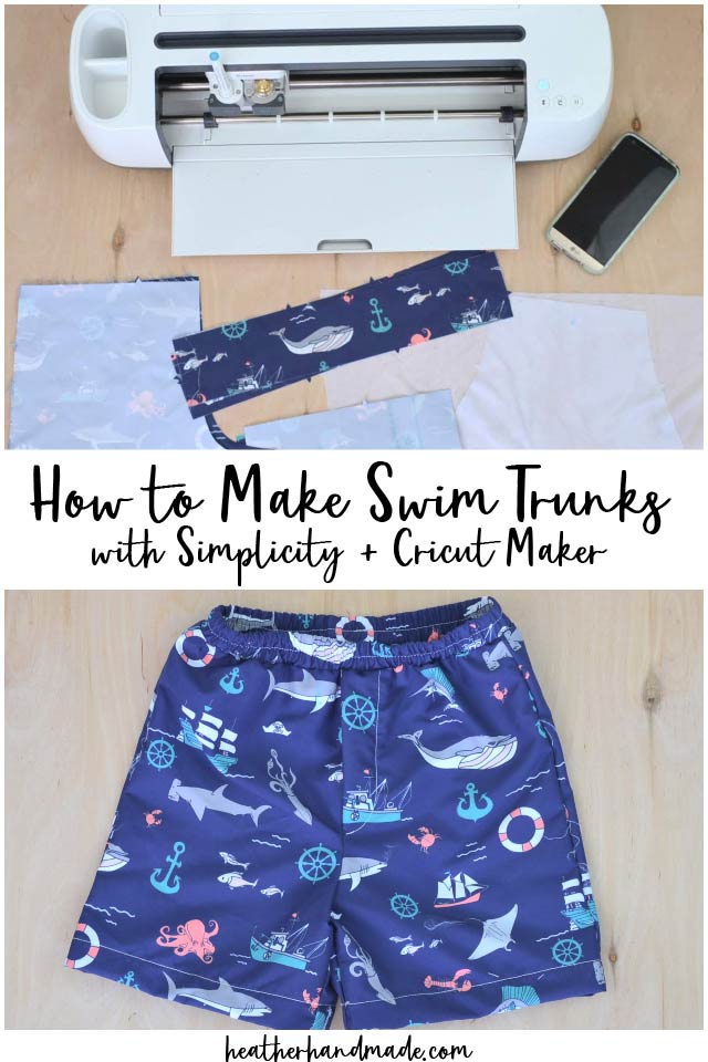 How to Make Boy's Swim Trunks with Simplicity + Cricut