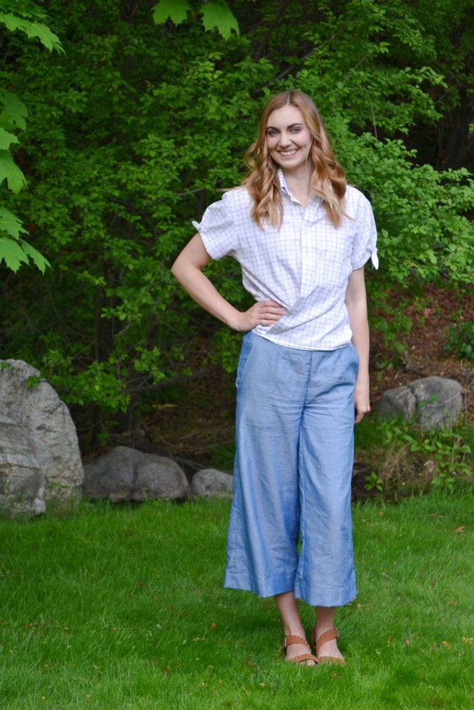 Button Up Shirt Refashion Tutorial // heatherhandmade.com