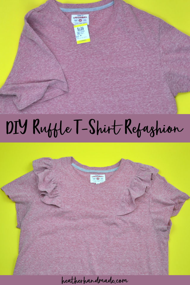 DIY Ruffle T-Shirt Refashion Tutorial