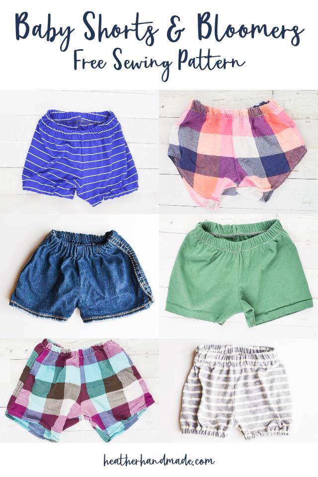Free Baby Shorts Sewing Pattern + Bloomers