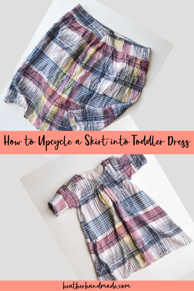 how to upcycle a skirt to a dress