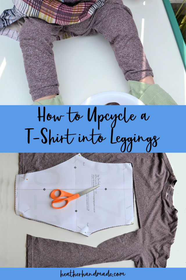 how to upcycle a t-shirt into leggings