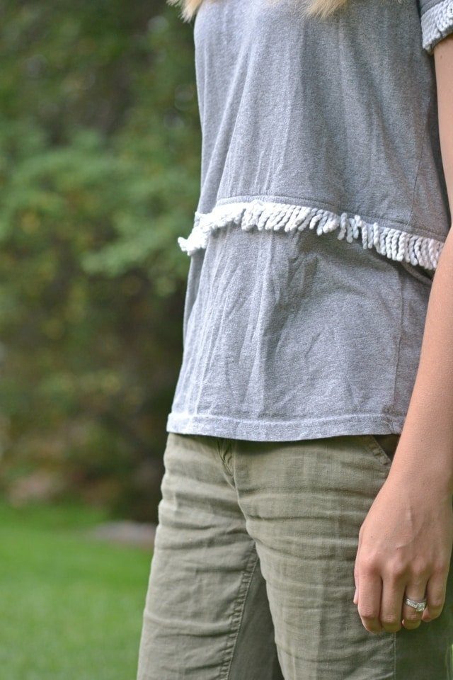 how to make a fringe t shirt
