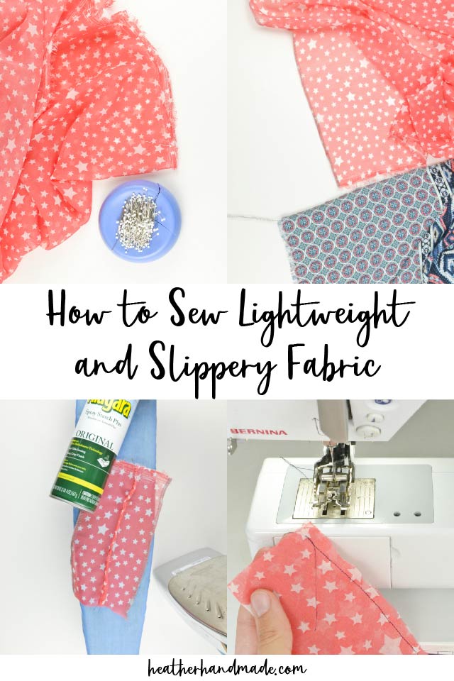 how to sew slippery fabric