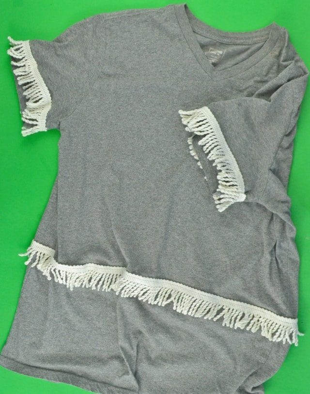 Fringe Tee Refashion Tutorial // heatherhandmade.com