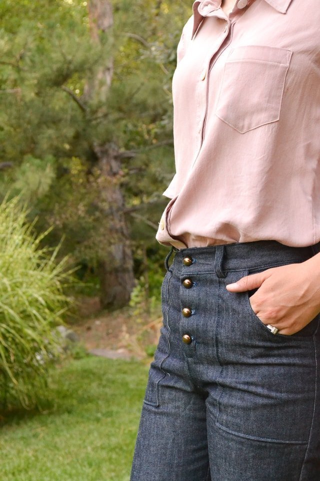 How To Sew a Button on Pants