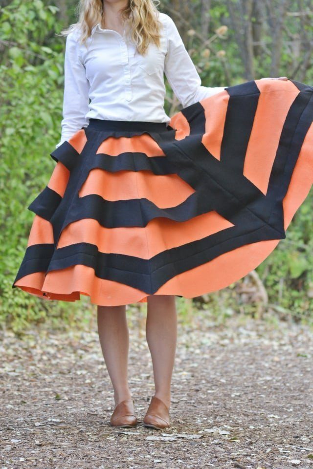 Spider Web Skirt Tutorial: Easy Halloween Skirt // heatherhandmade.com