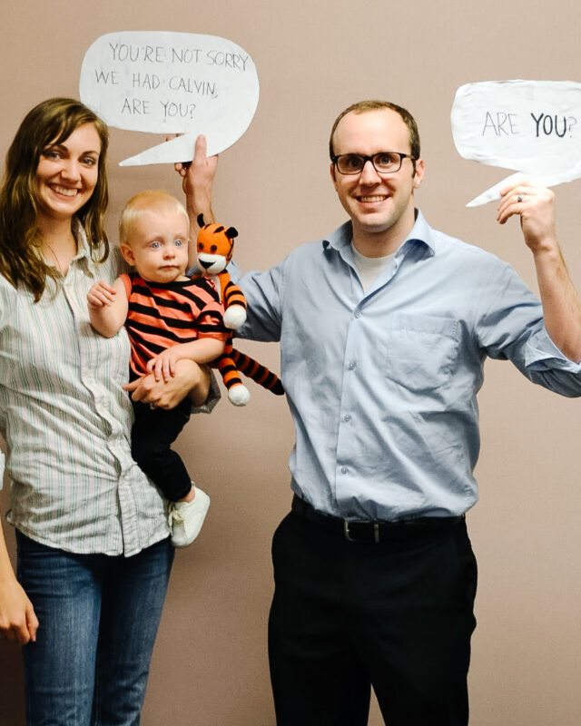 calvin and hobbes costume with parents