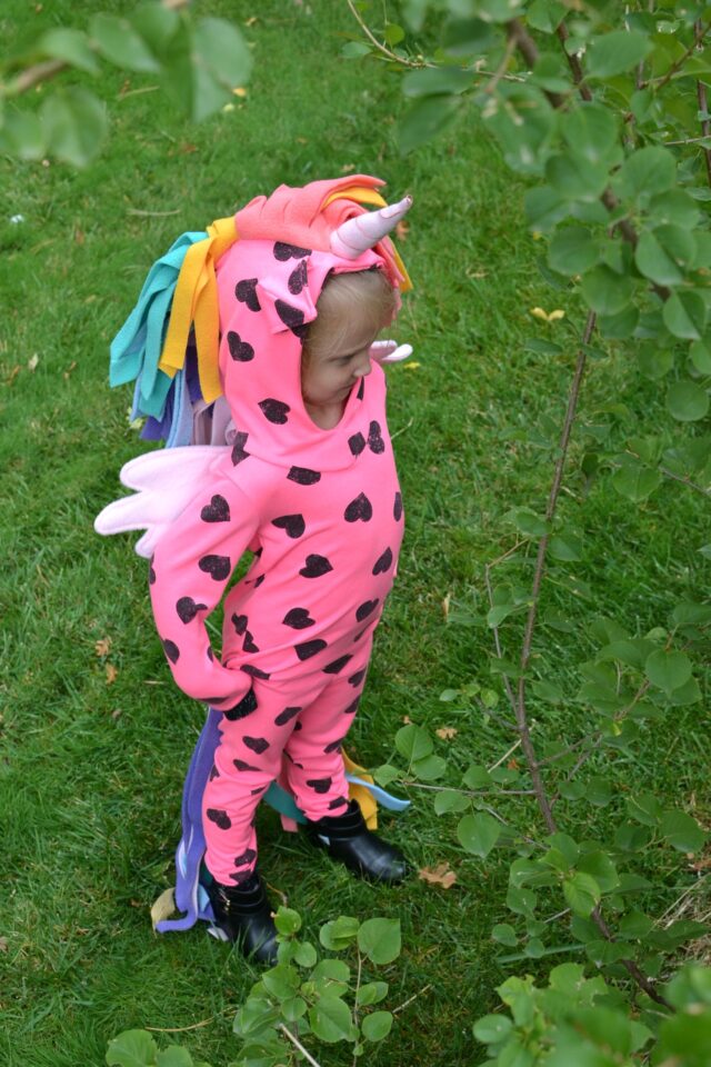 diy rainbow unicorn costume