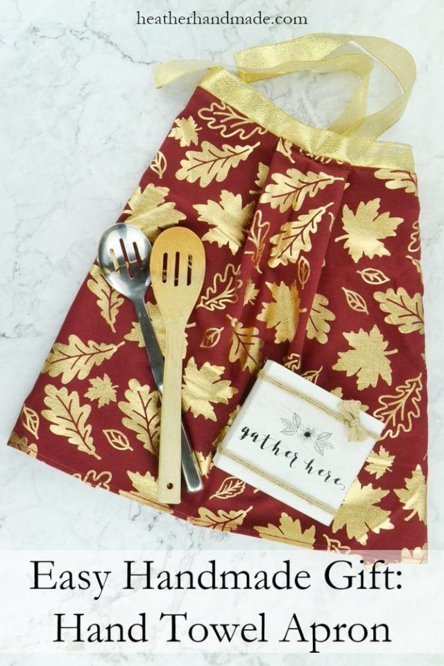 Easy DIY Tea Towel Apron Tutorial // heatherhandmade.com