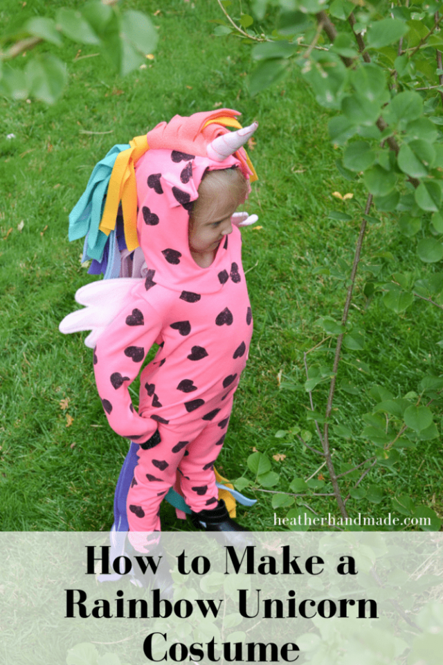 How to Make a Rainbow Unicorn Costume // heatherhandmade.com